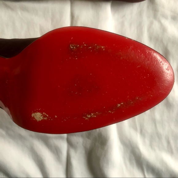 Christian Louboutin Dark Chocolate Brown Suede Heels - Size 37 (Fits a size 7) - Picture 7 of 8